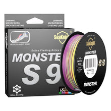 Load image into Gallery viewer, SeaKnight Monster S9 300M 500M PE Fishing Line 9 Strand Reverse Spiral Tech Multifilament Strong Carp Fishing Line 20-100LB