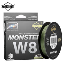 Load image into Gallery viewer, SeaKnight MONSTER W8 Fishing Line 150M 300M 500M 8 Strands Braided Fishing Line Multifilament PE Line 15 20 30 40 50 80 100LB