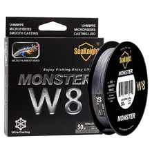 Load image into Gallery viewer, SeaKnight MONSTER W8 Fishing Line 150M 300M 500M 8 Strands Braided Fishing Line Multifilament PE Line 15 20 30 40 50 80 100LB