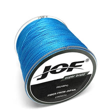 Load image into Gallery viewer, JOF 500M 300M 100M Multicolour PE Braided Wire 4 Strands Multifilament Japanese Fishing Line