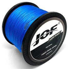 Load image into Gallery viewer, JOF 8 Strands 1000M 500M 300M PE Braided Fishing Line Japan Multicolour Saltwater Fishing Weave Superior Extreme Super Strong
