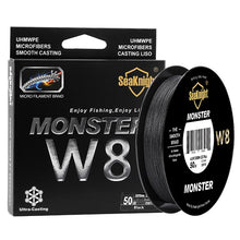 Load image into Gallery viewer, SeaKnight MONSTER W8 Fishing Line 150M 300M 500M 8 Strands Braided Fishing Line Multifilament PE Line 15 20 30 40 50 80 100LB
