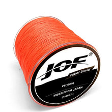 Load image into Gallery viewer, JOF 500M 300M 100M Multicolour PE Braided Wire 4 Strands Multifilament Japanese Fishing Line
