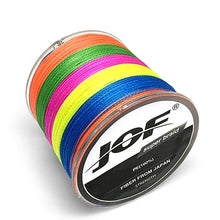 Load image into Gallery viewer, JOF 500M 300M 100M Multicolour PE Braided Wire 4 Strands Multifilament Japanese Fishing Line
