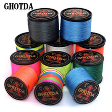 Load image into Gallery viewer, GHOTDA Braid Fishing line 300M 500M 1000M 4 Strands Multifilament Fishing Wire Carp Fishing 10-120lb
